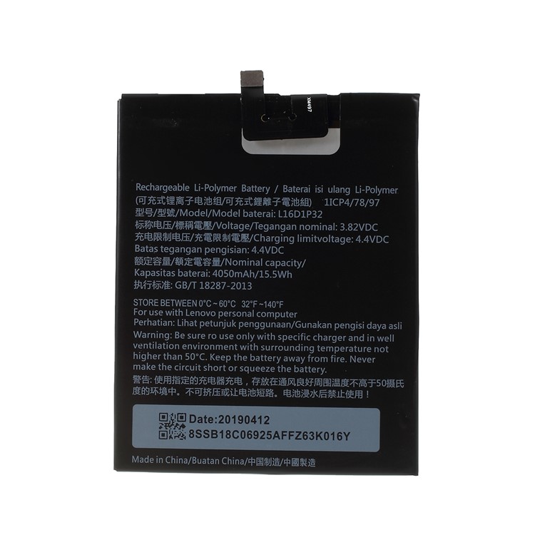 L16D1P32 4050mAh 3.82V Li-polymer Battery for Lenovo Phab2 Plus PB2-670N-1