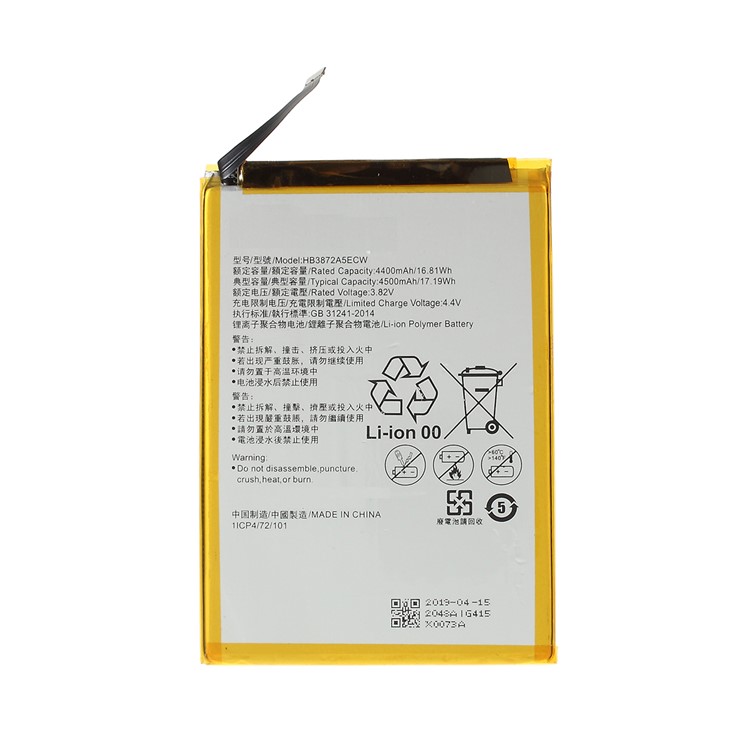 OEM HB3872A5ECW 3.85V 4400mAh Battery Replace Part for Huawei Honor Note 8-1