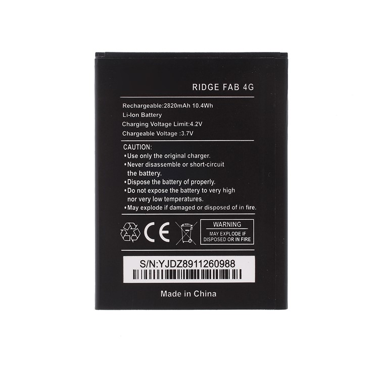 2820mAh Phone Battery Replacement for Wiko Ridge Fab 4G-3