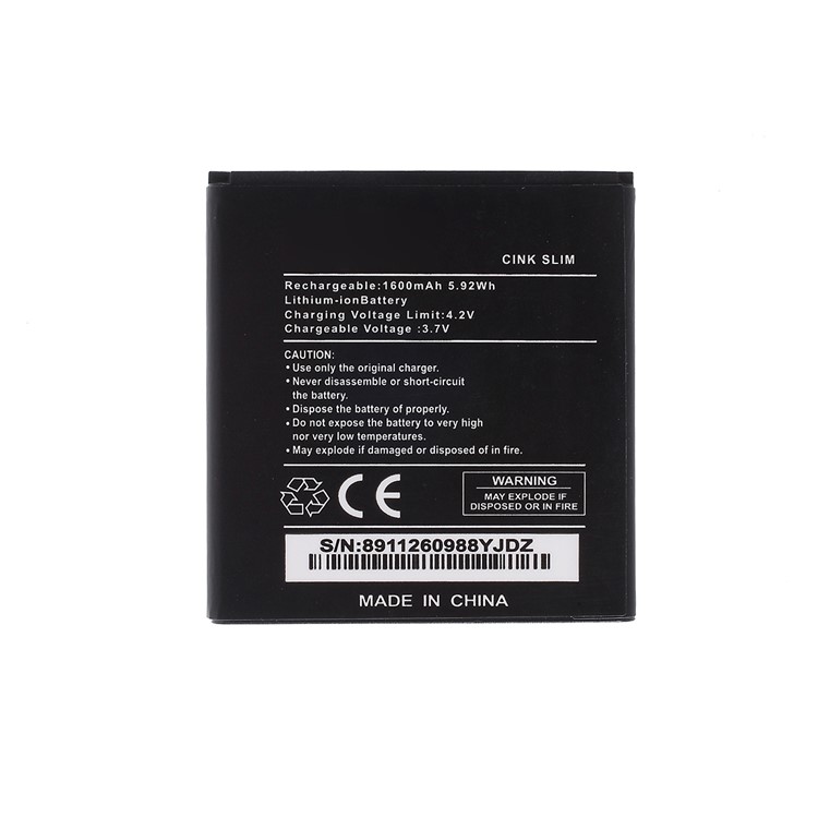 1600mAh Phone Battery Replacement for Wiko Cink Slim-3