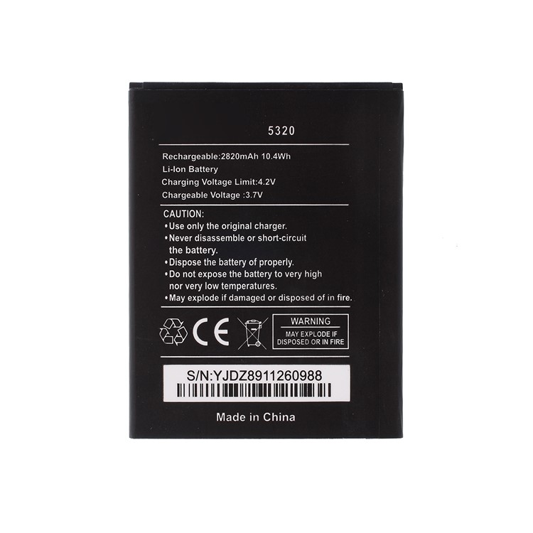 2820mAh Phone Battery Replacement for Wiko 5320-3