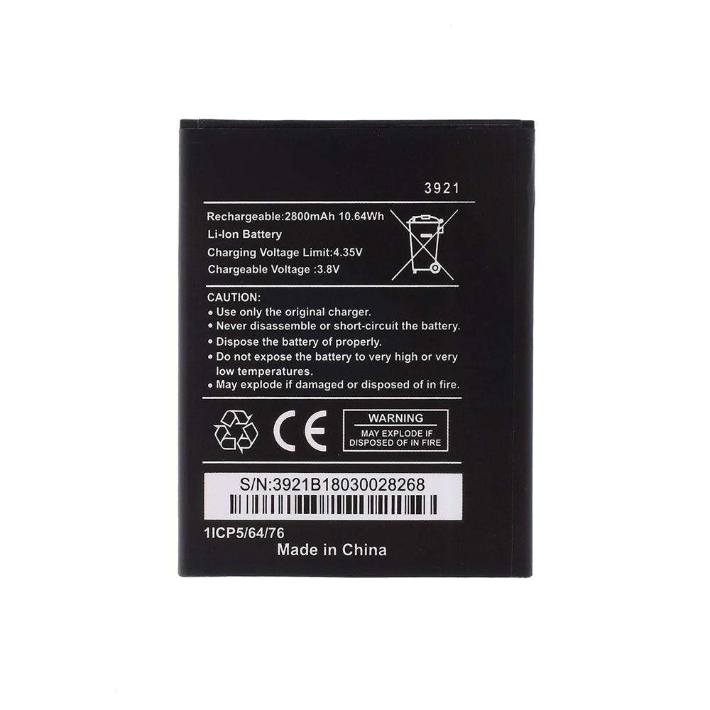 3921 2800mAh Battery Replacement for Wiko Robby 2/Lenny 5-3