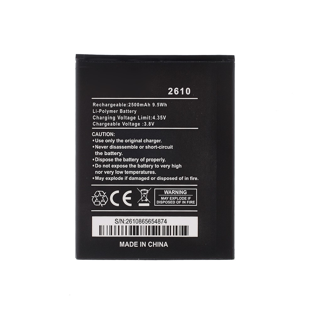 2610 2500mAh Battery Replacement for Wiko Jerry 2/Jerry 3/Lenny 4 Plus-2