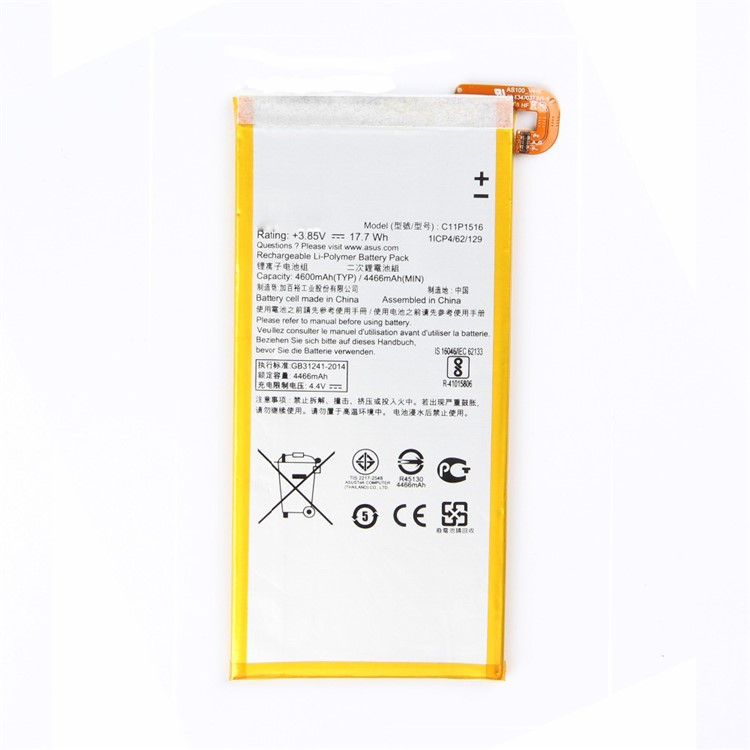 OEM Disassembly C11P1516 4466mAh 3.85V Li-Polymer Battery Replacement for Asus Zenfone 3 Ultra ZU680KL-2