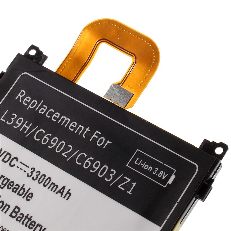 3300mAh Li-ion Battery Replacement for Sony Xperia Z1 Honami C6903 C6902 L39h-4