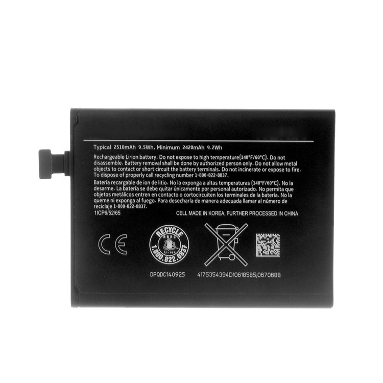 OEM 2150mAh Li-ion Battery Replacement BV-5QW for Nokia Lumia 929 / 930 / RM927-1