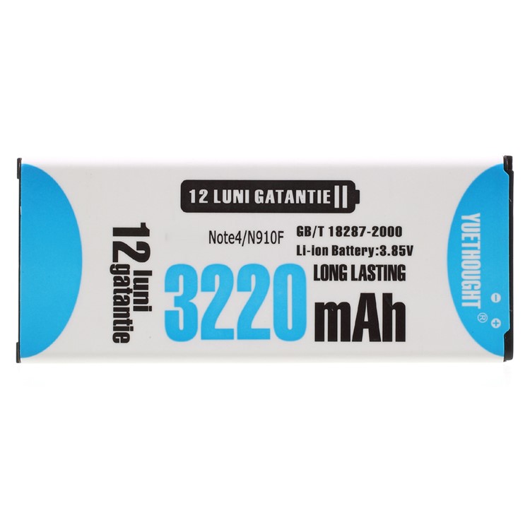 YUETHOUGHT 3220mAh Li-ion Battery Replacement for Samsung Galaxy Note 4 SM-N910-4