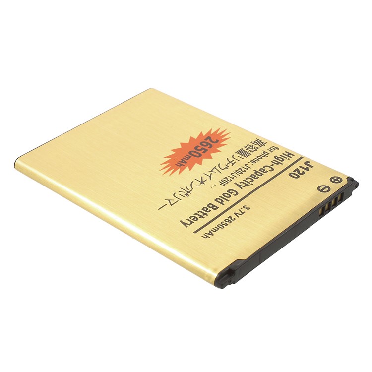 2650mAh Rechargeable Li-Polymer Gold Color Battery for Samsung Galaxy J1 (2016) J120/J120F-3