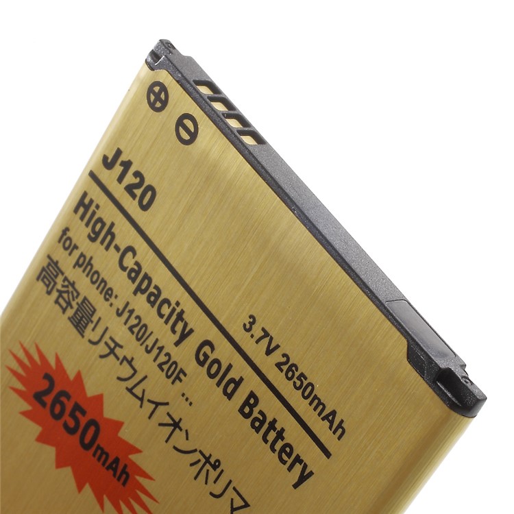 2650mAh Rechargeable Li-Polymer Gold Color Battery for Samsung Galaxy J1 (2016) J120/J120F-4