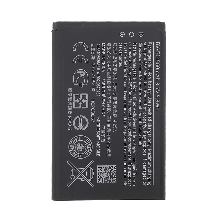 BV-5J 3.7V 1560mAh Li-ion Battery Replacement for Microsoft Lumia 435-2
