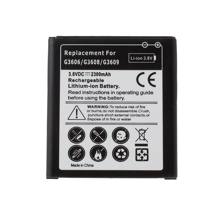 2300mAh Rechargeable Li-ion Battery Replacement for Samsung Galaxy Core Prime SM-G360 G3606 G3608 G3609-1