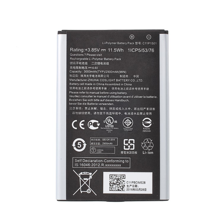 OEM C11P1501 3000mAh Li-Polymer Battery for Asus Zenfone 2 Laser ZE600KL ZK601KL/ ZE550KL/ ZE551KL-1