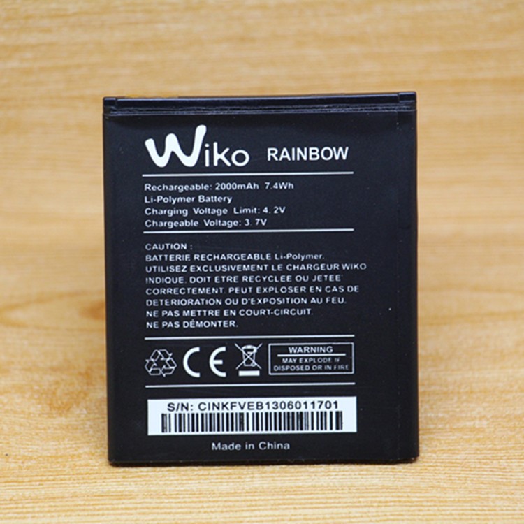 2000mAh Removable Li-Polymer Battery for Wiko Rainbow-2