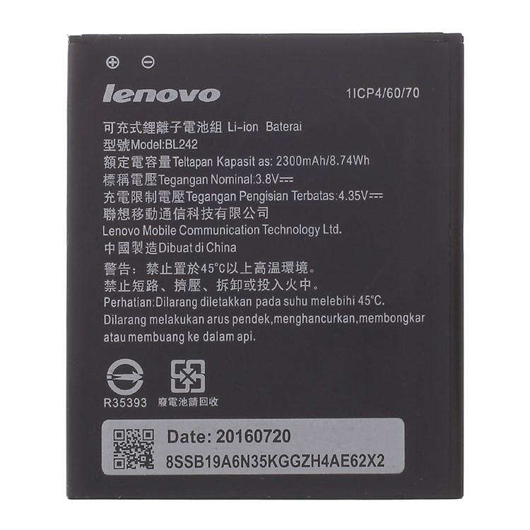OEM 2300mAh Li-ion BL242 Battery Replacement for Lenovo K3 Music Lemon / A3860 A3580 A3900-2