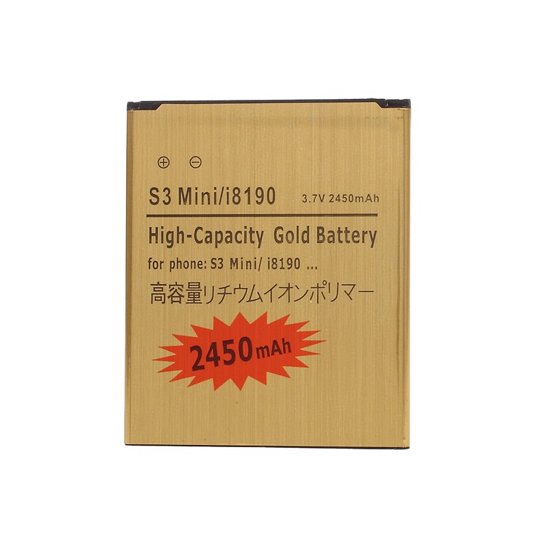 2450mAh Rechargeable Li-ion Battery for Samsung Galaxy S III Mini I8190 (4Pin Connector)-2