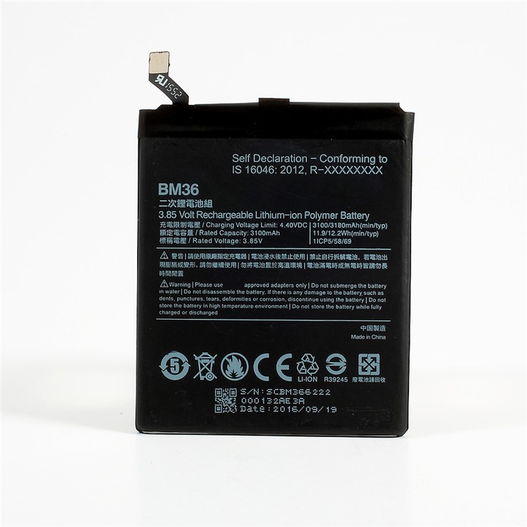 OEM BM36 Li-ion Battery Replacement 3100mAh for Xiaomi Mi 5s-1