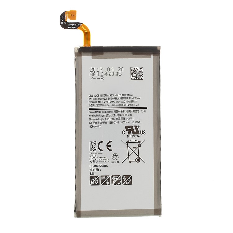 EB-BG955ABE 3.85V 3500mAh Li-ion Battery Replacement (CE/FCC) for Samsung Galaxy S8 Plus G955-1