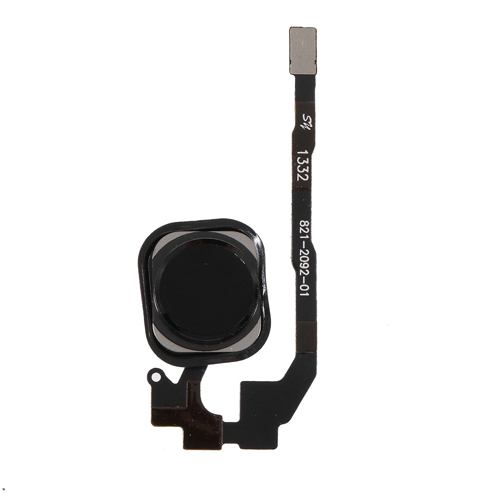 Home Key Fingerprint Button Flex Cable with Rubber Ring Gasket for iPhone 5s - Black-1