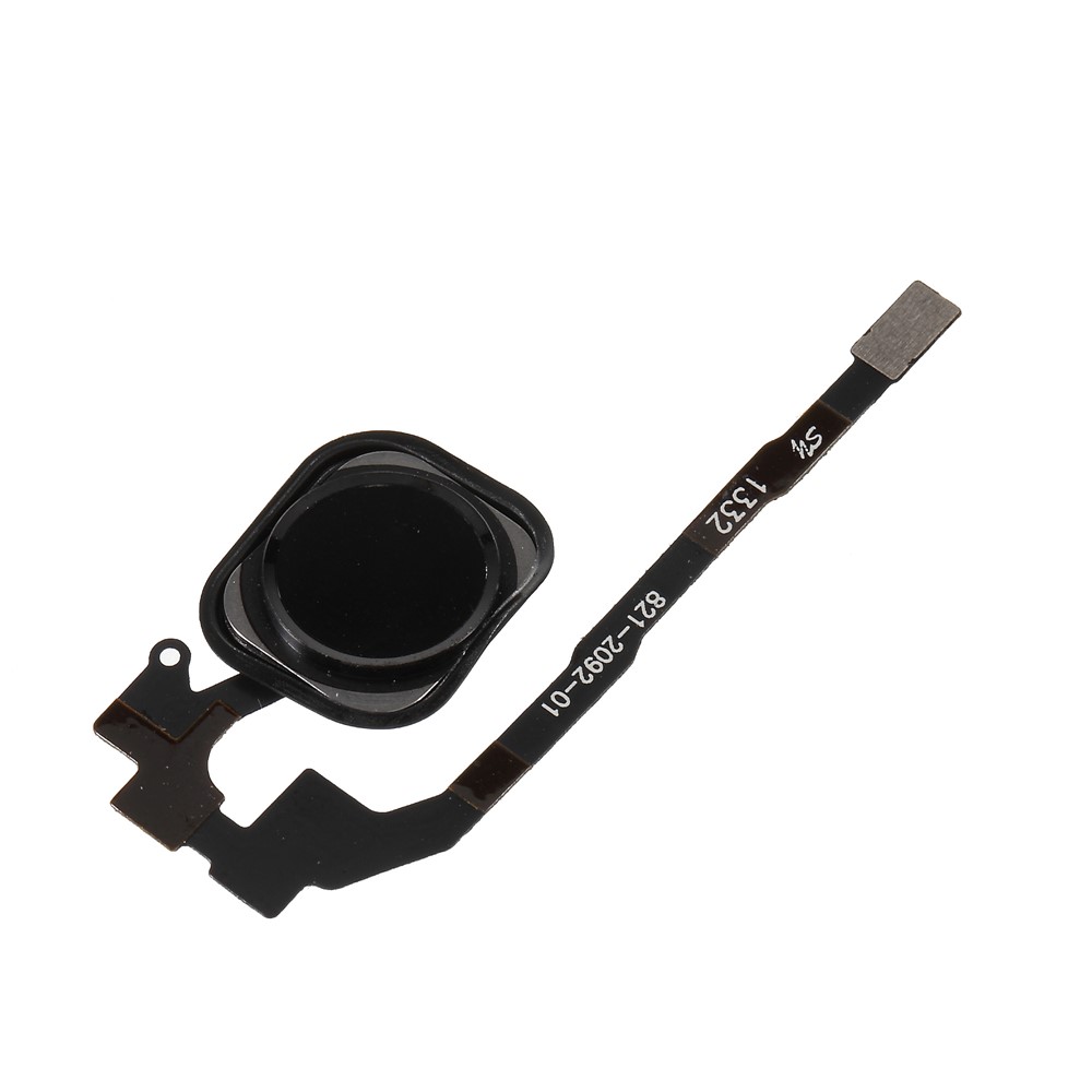 Home Key Fingerprint Button Flex Cable with Rubber Ring Gasket for iPhone 5s - Black-2