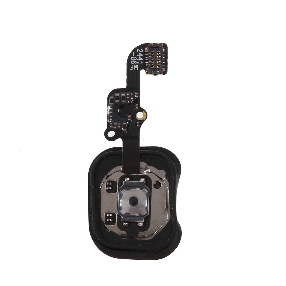 Home Key Fingerprint Button Flex Cable Replace Part with Rubber Ring Gasket for iPhone 6 Plus / 6 - White-4