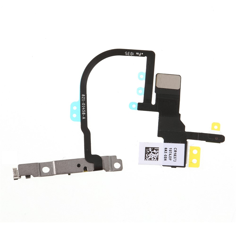 OEM Power ON/OFF Switch Button Flex Cable with Metal Plate Replacement Part for iPhone XS Max 6.5 inch-2