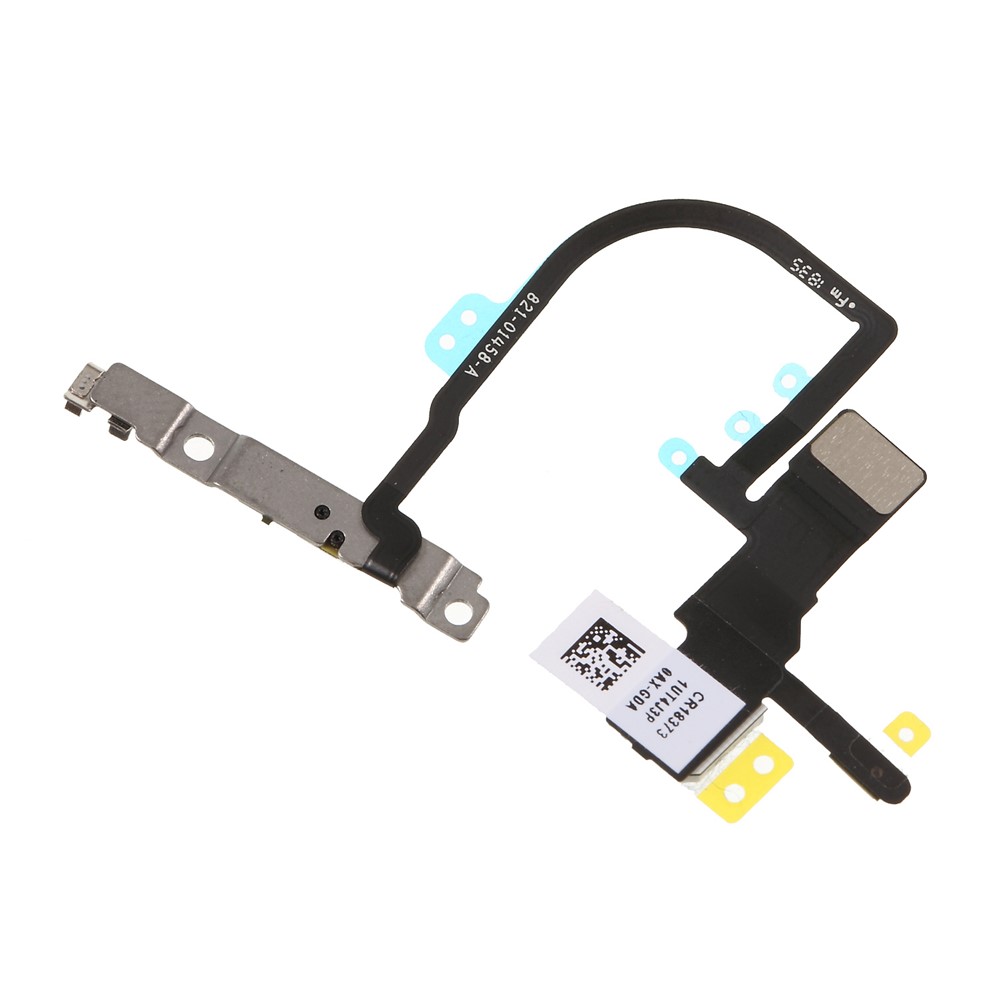 OEM Power ON/OFF Switch Button Flex Cable with Metal Plate Replacement Part for iPhone XS Max 6.5 inch-3