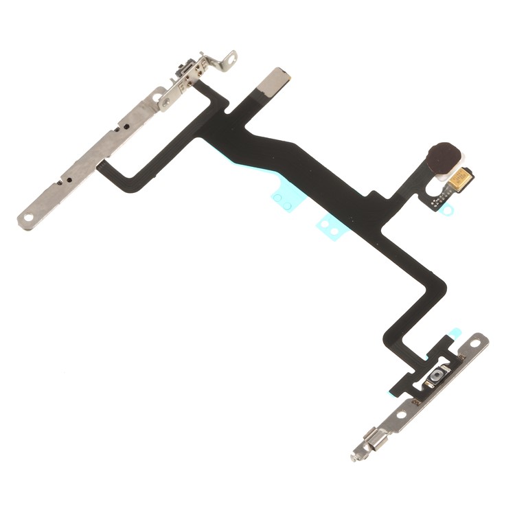 For iPhone 6s 4.7 inch Power ON/OFF and Volume Button Flex Cable Spare Part with Metal Plate-3