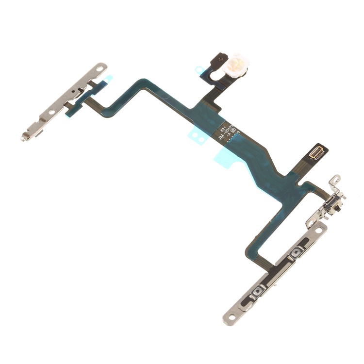 For iPhone 6s 4.7 inch Power ON/OFF and Volume Button Flex Cable Spare Part with Metal Plate-4
