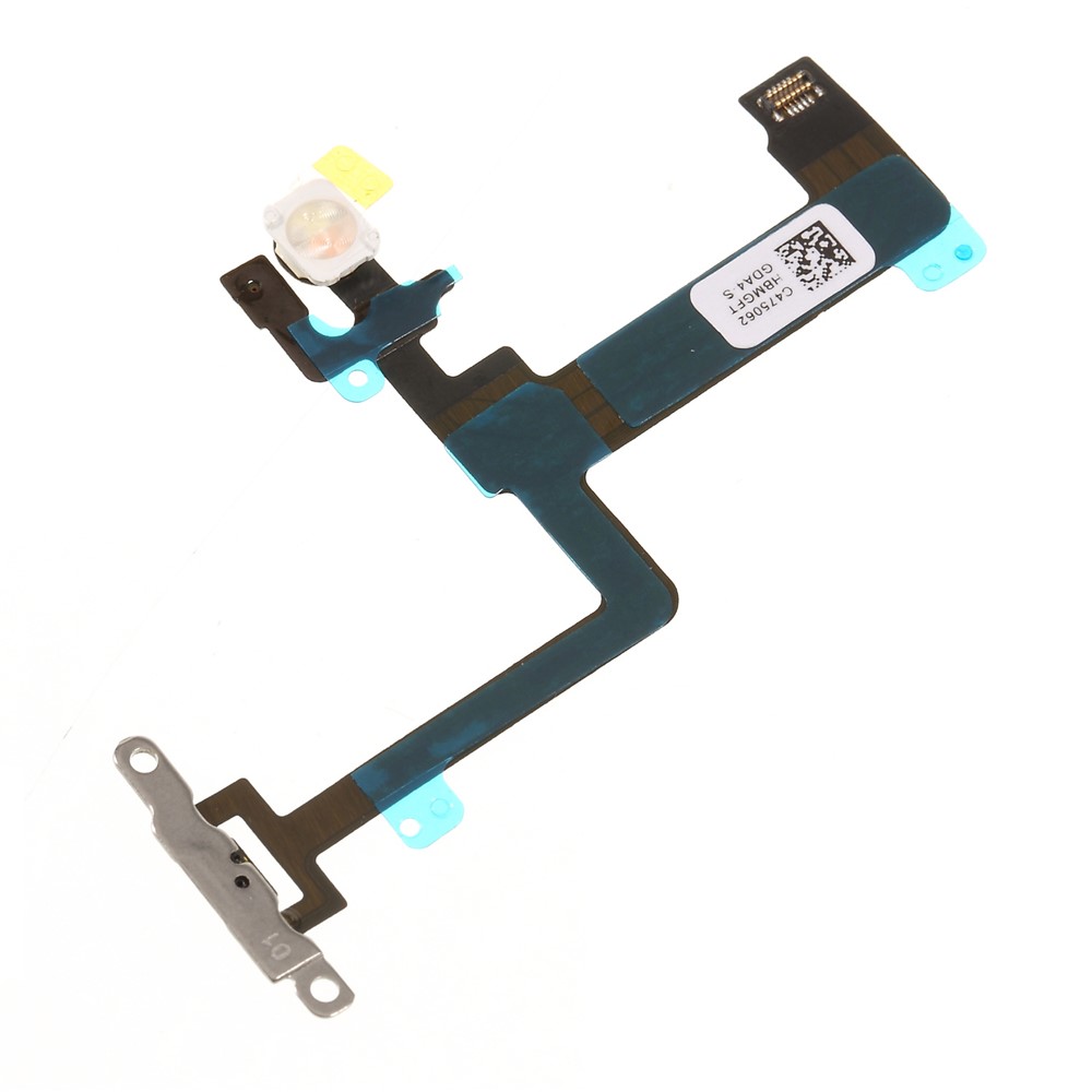 Power On/Off Flex Cable Repair Part with Metal Plate for iPhone 6 Plus 5.5 inch-3