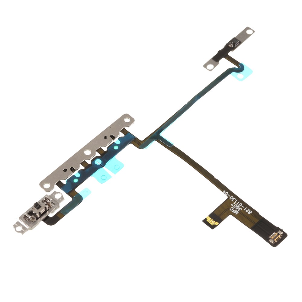 Volume Button Flex Cable Spare Part with Metal Plate for iPhone X-4
