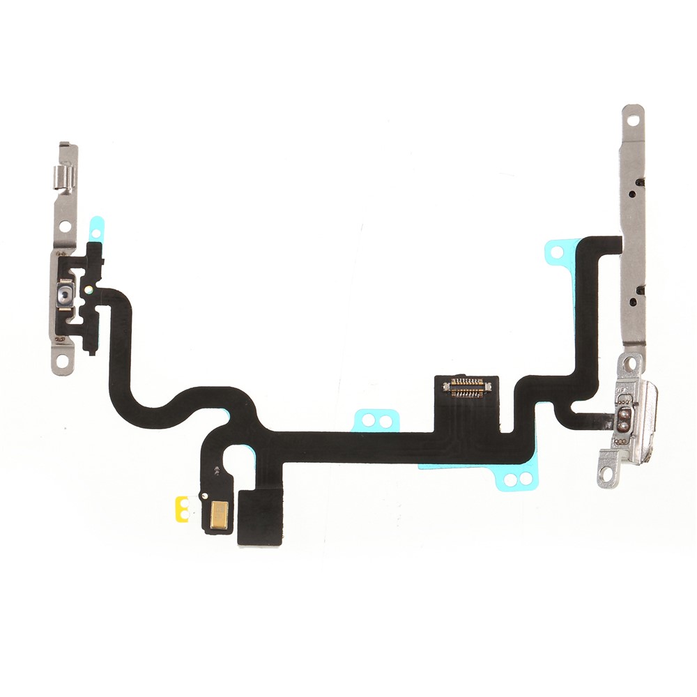 For iPhone 7 4.7 inch OEM Power ON/OFF and Volume Button Flex Cable Part with Metal Plate-2