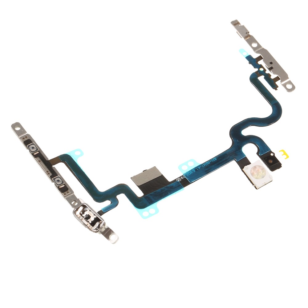 For iPhone 7 4.7 inch OEM Power ON/OFF and Volume Button Flex Cable Part with Metal Plate-3