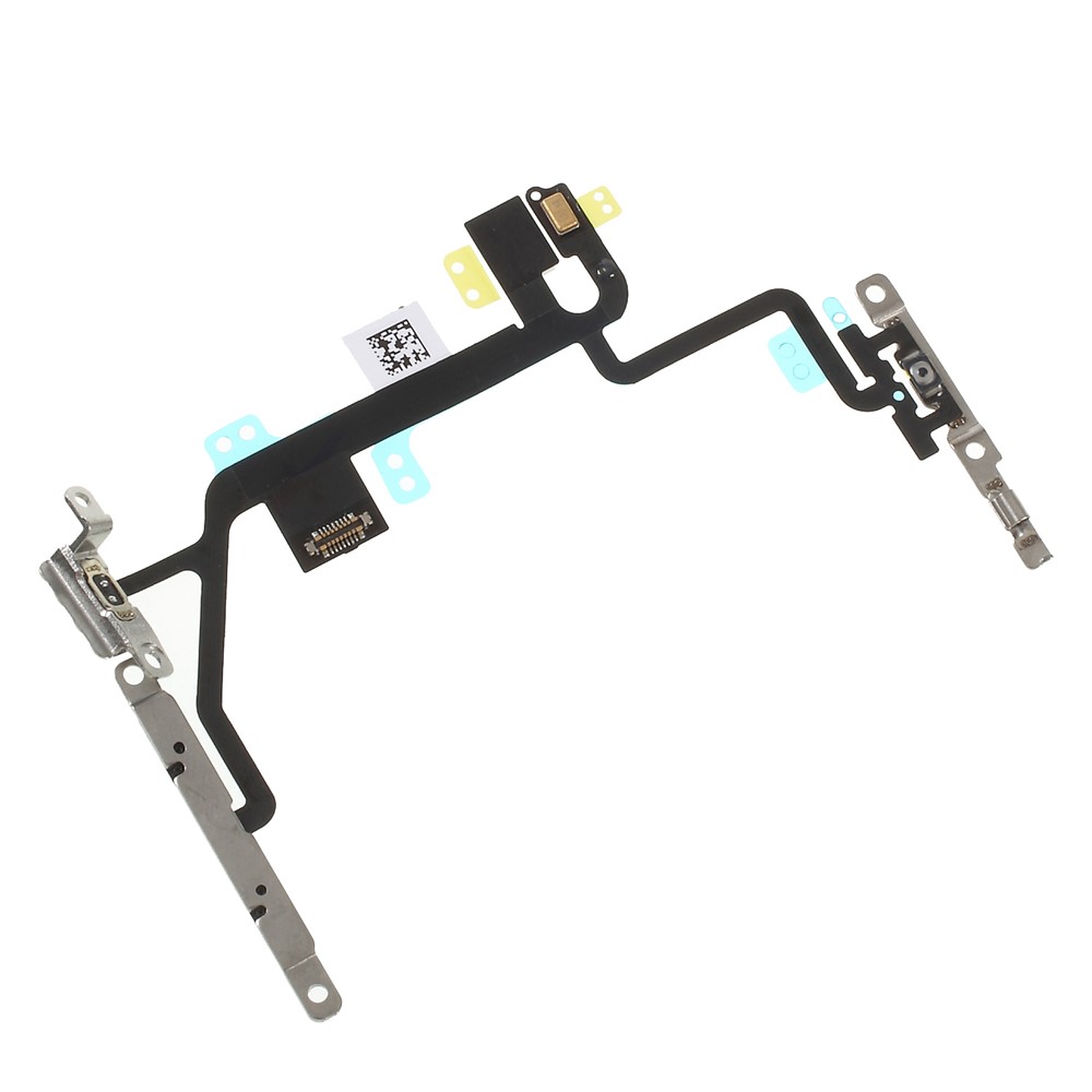 For iPhone 8 4.7 inch OEM Power ON/OFF and Volume Button Flex Cable with Metal Plate-3