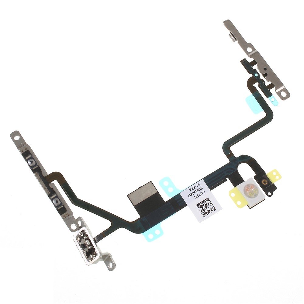 For iPhone 8 4.7 inch OEM Power ON/OFF and Volume Button Flex Cable with Metal Plate-4