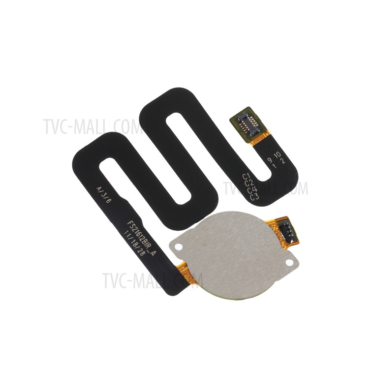 OEM Home Key Fingerprint Button Flex Cable for Motorola One (P30 Play) - Black-3