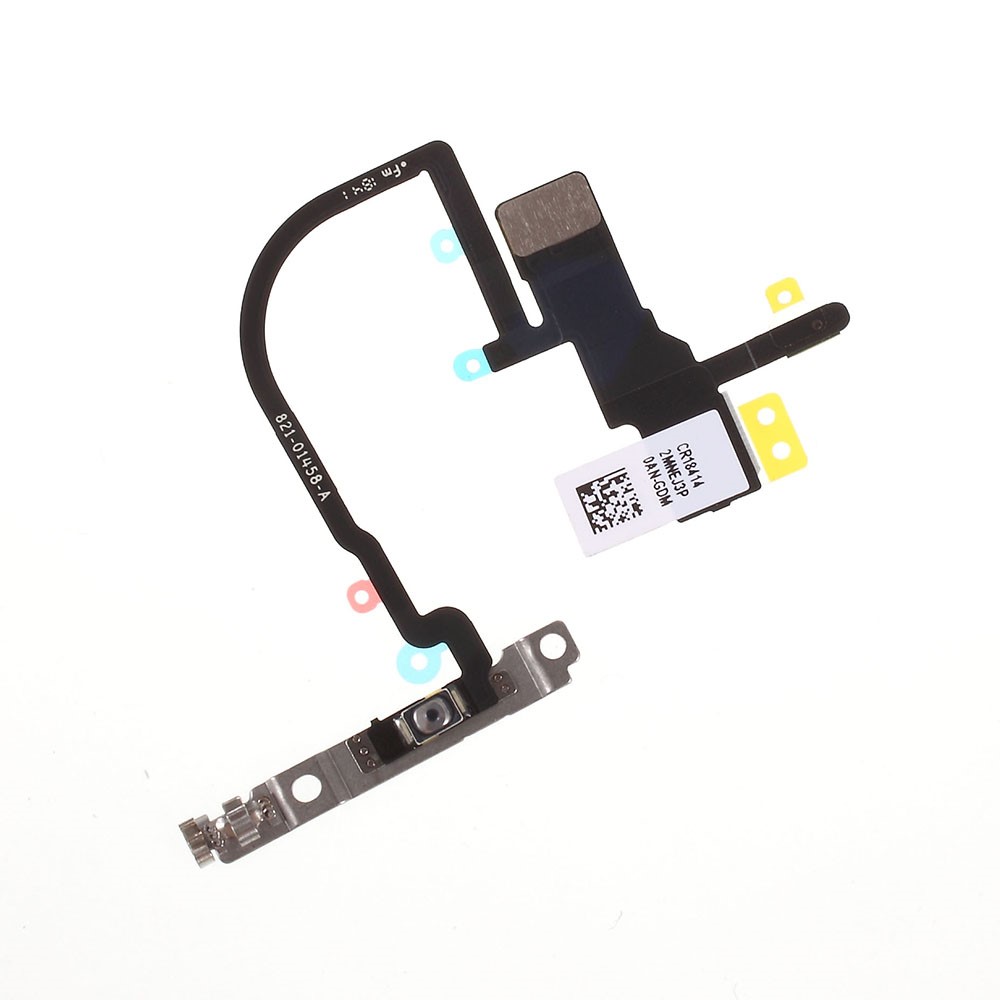 OEM Power ON/OFF Switch Button Flex Cable with Metal Plate Replacement Part for iPhone XS 5.8 inch-3