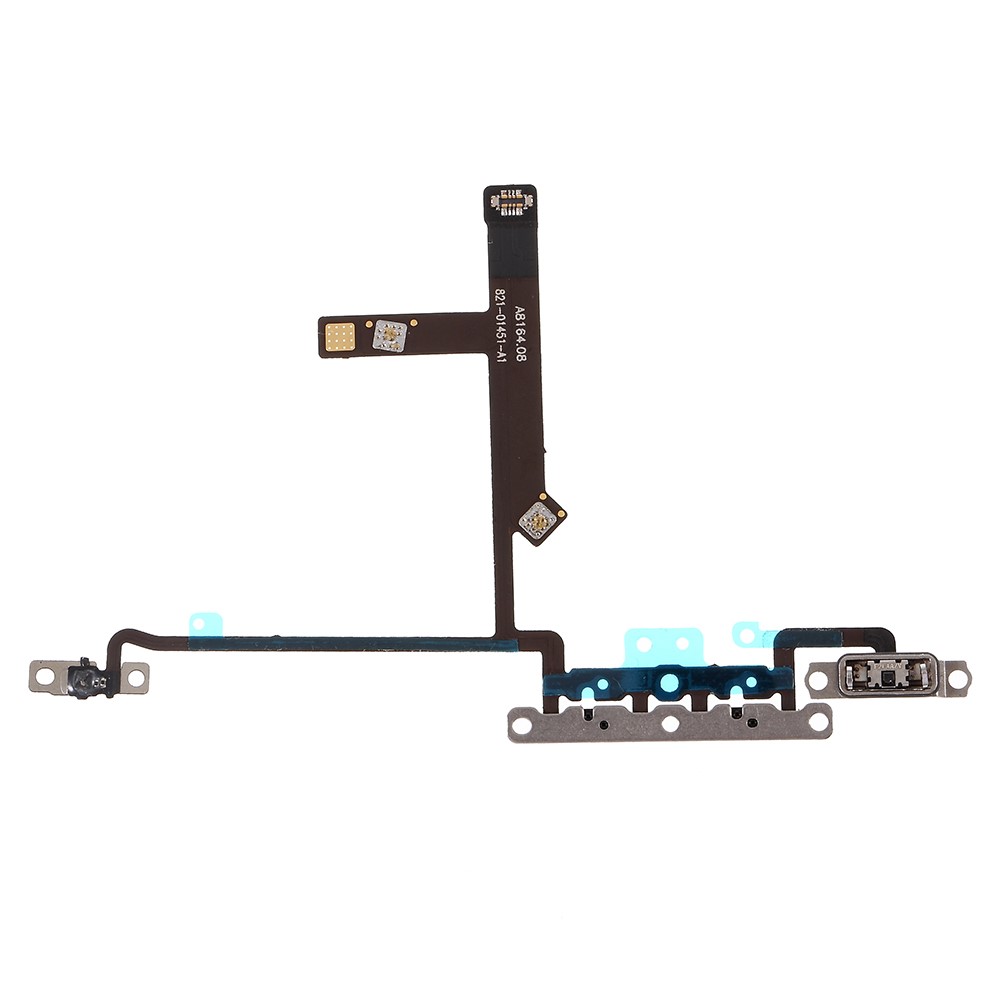 Volume Button Flex Cable Part with Metal Plate for iPhone XS 5.8 inch-4