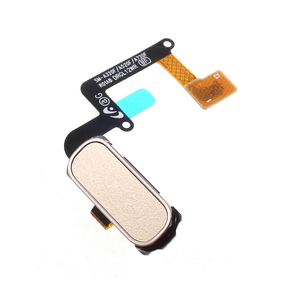 OEM Fingerprint Identification Button Flex Cable Part for Samsung Galaxy A3 (2017) / A5 (2017) A520 / A7 (2017) A720 - Gold Color-1