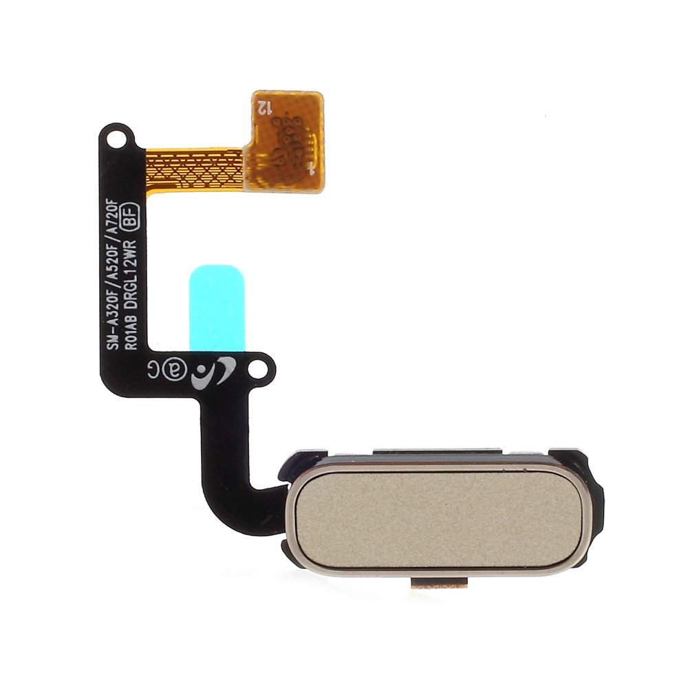 OEM Fingerprint Identification Button Flex Cable Part for Samsung Galaxy A3 (2017) / A5 (2017) A520 / A7 (2017) A720 - Gold Color-2
