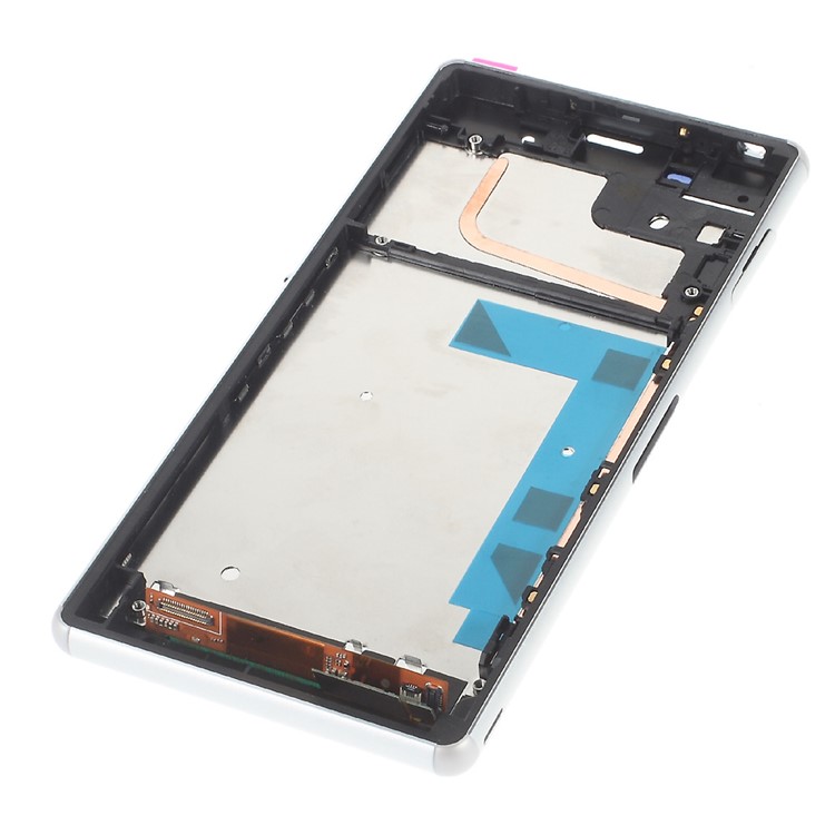 Suporte de Tela e Digitalizador LCD Para a Sony Xperia Z3 D6603 Com o Alojamento Frontal - Branco