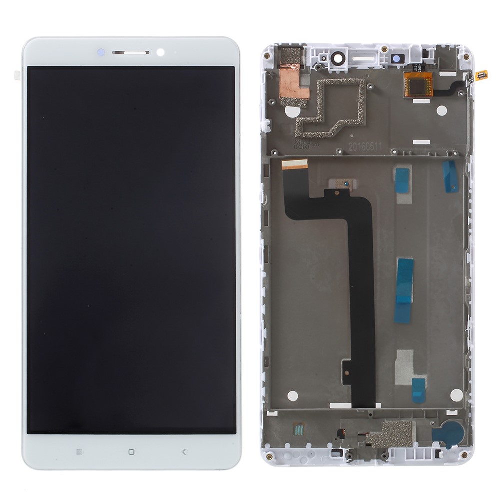 LCD Screen and Digitizer (OEM) with Assembly Frame (Non-OEM) for Xiaomi Mi Max - White-1