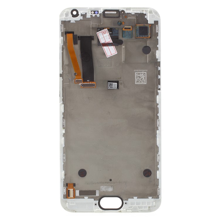 OEM LCD Screen and Digitizer Assembly + Frame Replacement for Meizu MX5 - White-2