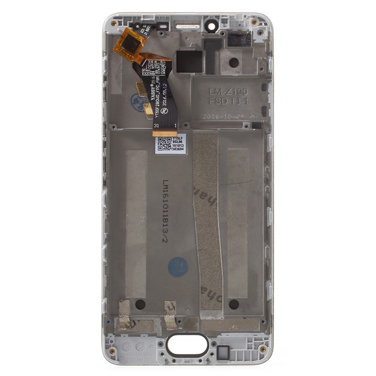 OEM LCD Screen and Digitizer Assembly + Frame Part Repair Part for Meizu m3s - White-2