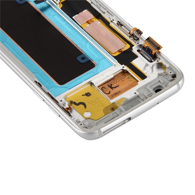 OEM Screen and Digitizer Assembly + Frame + Small Parts Replacement for Samsung Galaxy S7 edge G935 - Silver Color-5