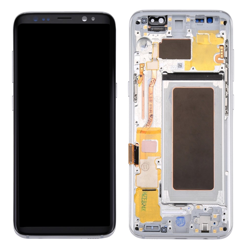 For Samsung Galaxy S8 G950 OEM Screen and Digitizer Assembly + Frame + Small Parts Replacement - Silver Color-1