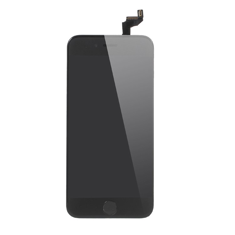 For iPhone 6s Plus LCD Screen and Digitizer Assembly with Frame and Small Parts (Non-OEM Screen Glass Lens, OEM Other Parts) - Black-1