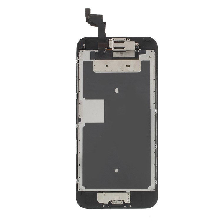For iPhone 6s Plus LCD Screen and Digitizer Assembly with Frame and Small Parts (Non-OEM Screen Glass Lens, OEM Other Parts) - Black-2