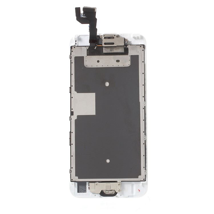 LCD Screen and Digitizer Assembly Replacement with Frame and Small Parts for iPhone 6s Plus (Non-OEM Screen Glass Lens, OEM Other Parts) - White-2