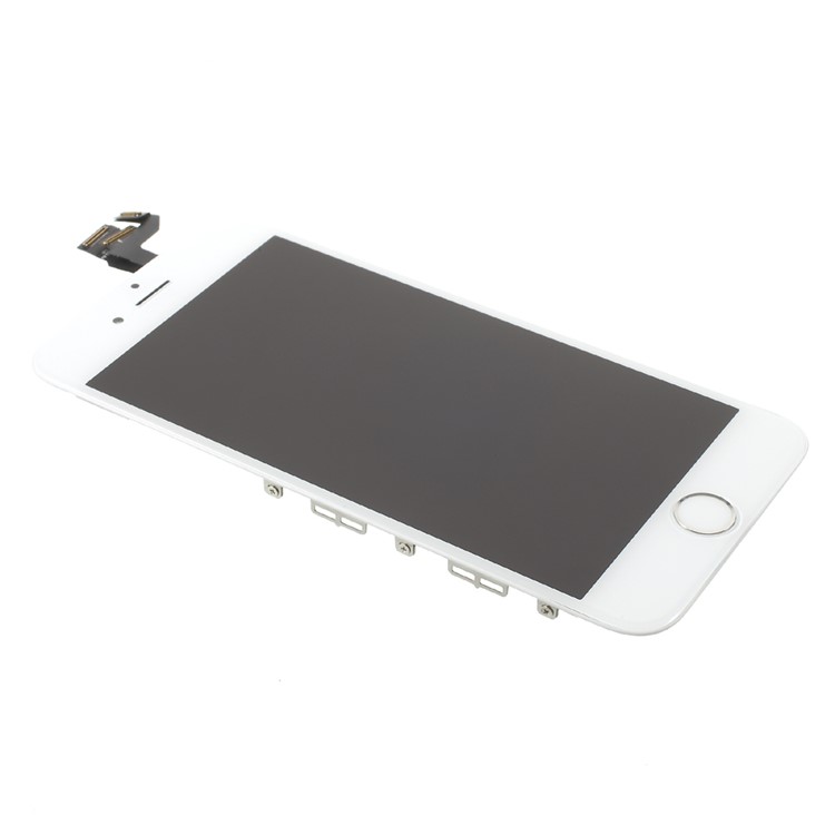 LCD Screen and Digitizer Assembly Replacement with Frame and Small Parts for iPhone 6s Plus (Non-OEM Screen Glass Lens, OEM Other Parts) - White-4