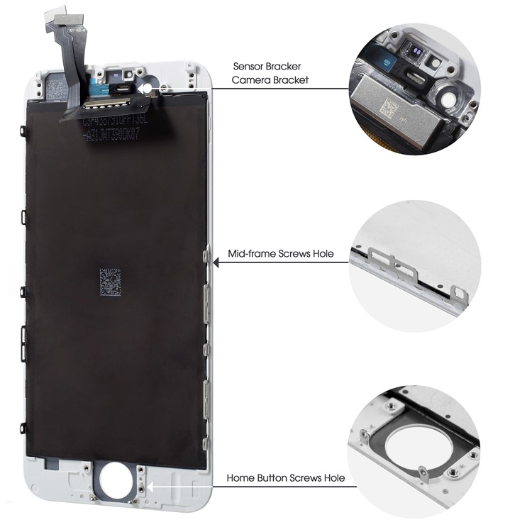 For iPhone 6 4.7 inch LCD Screen and Digitizer Assembly Replacement Part (Made by China Manufacturer, Brighter/Lumen) + Disassemble Repair Opening Tool Set - White-2